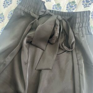 Chic Satin Tie-Waist Pants